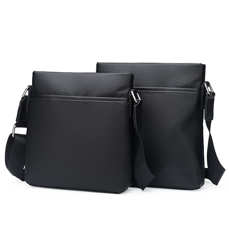 Leather capacious one-shoulder bag, cowhide, genuine leather