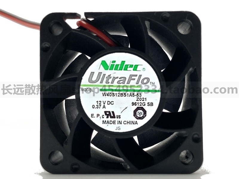 原装NIDEC 4028 12V 0.37A W40S12BS1A5-53 4CM/厘米 服务器风扇