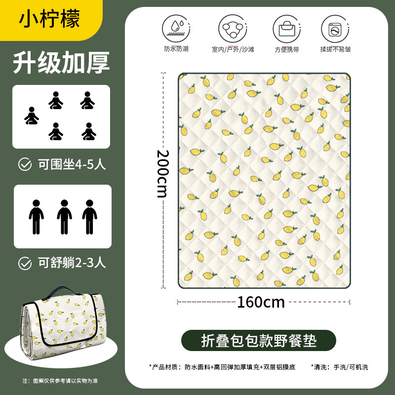 3~5인용 - 작은 레몬(200cm*150cm) '접이식 가방이 더 편리해요'