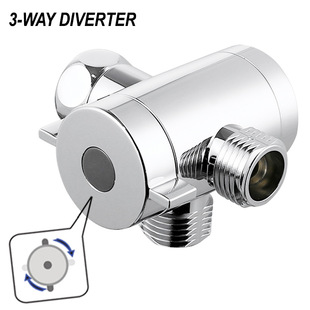 Cross-Border American Three-Way Diverter Shower Head Adapter Boom Top Spray Shower Arm Bracket Bathroom Accessories