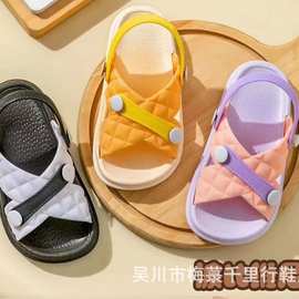 2023年新款优质小中童男女孩幼儿园彩色交叉露趾凉鞋JXP-N22+3