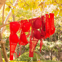 新年红色内衣本命年结婚女士性感蕾丝刺绣小胸聚拢文胸大码奶罩