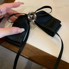 フランス式のドリルの蝶結びのリボンのスプリングクリップの気質の復古的な後頭部の半分の髪のクリップの髪の飾りの髪のクリップの新型