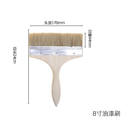 Cepillo de pintura directo de fábrica Mango de madera de álamo Tamaño suave sin pelusa Stock completo suficiente para cepillo