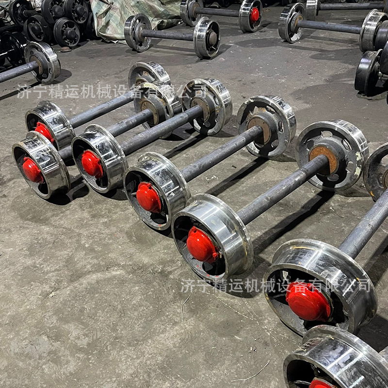 矿车轮对直径300轴径60空心矿车轮铁路用平板车轮井下运输轨道轮