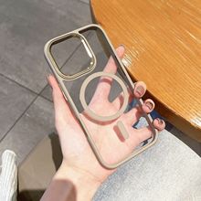 适用苹果17ProMax金盾磁吸手机壳无线充iPhone16E透明防摔保护套