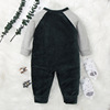 Demi-season cartoon children's bodysuit, trousers, overall for crawling, long sleeve, suitable for import