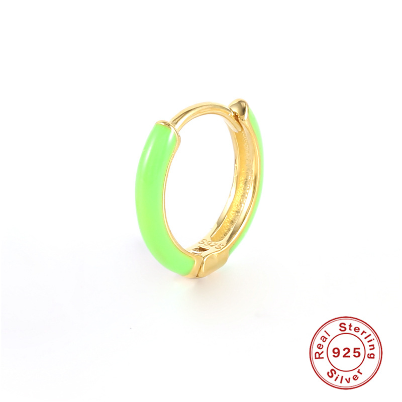 3g Weight Hoop Earrings Classification 1 Piece 925 Sterling Silver Round Hoop Earrings