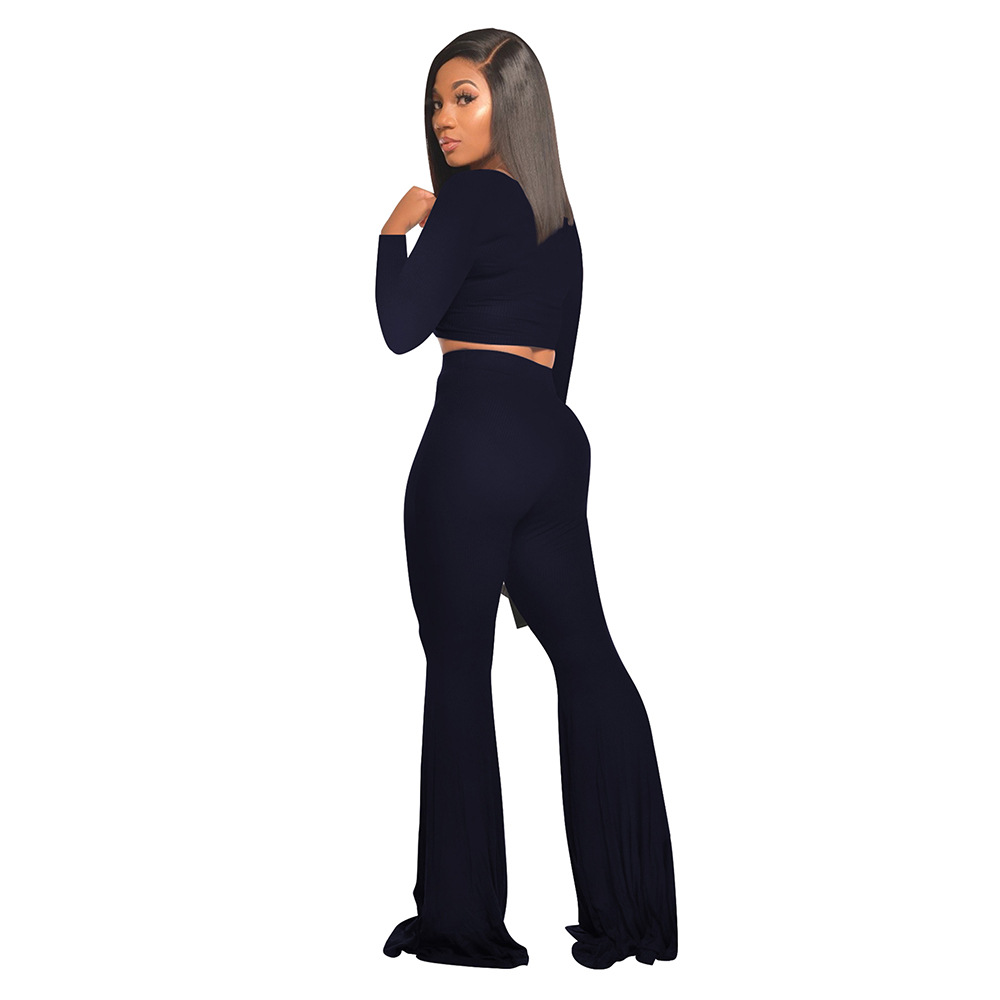 525g Weight Long Sleeve Sleeve Length Polyester Fabric Type Pant Co-ord Set Sets Type 2 Pieces Set Quantity Daily Occasion U Neck Neckline Slim Fit Type Solid Color Pattern Summer, Spring Season Women's Gender Printing Design Casual Style Daily Women's Casual Solid Color Polyester Printing Pant Co-ord Set Pants Sets 25