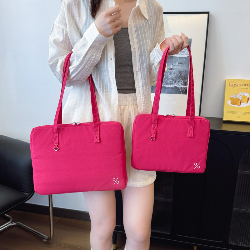 Korean-style new solid color simple handbag/shoulder laptop bag 14inch iPad 11inch protection
