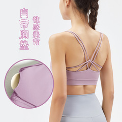 歐美運動內衣女新款高強度美背聚攏專業防震瑜伽文胸健身跑步背心