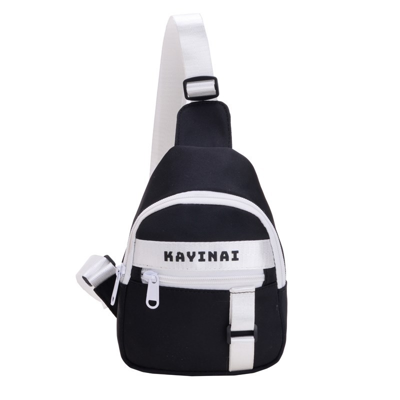 Bolso de pecho para niños y niñas de color de contraste de moda coreana, deportes de ocio, letras de estilo occidental, bolso de mensajero para niños, nuevo bolso para niños