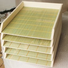 盖垫的可折叠篦子盖帘饺子帘加包竹子托盘家用竹制装ll连多层水饺