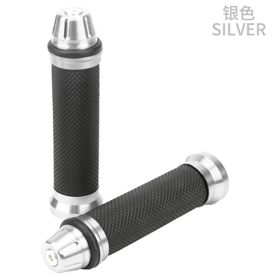 Motorcycle Modified Handlebar Cover Motorcycle Safety Supplies - aluminum-alloy-handle-glue-silver