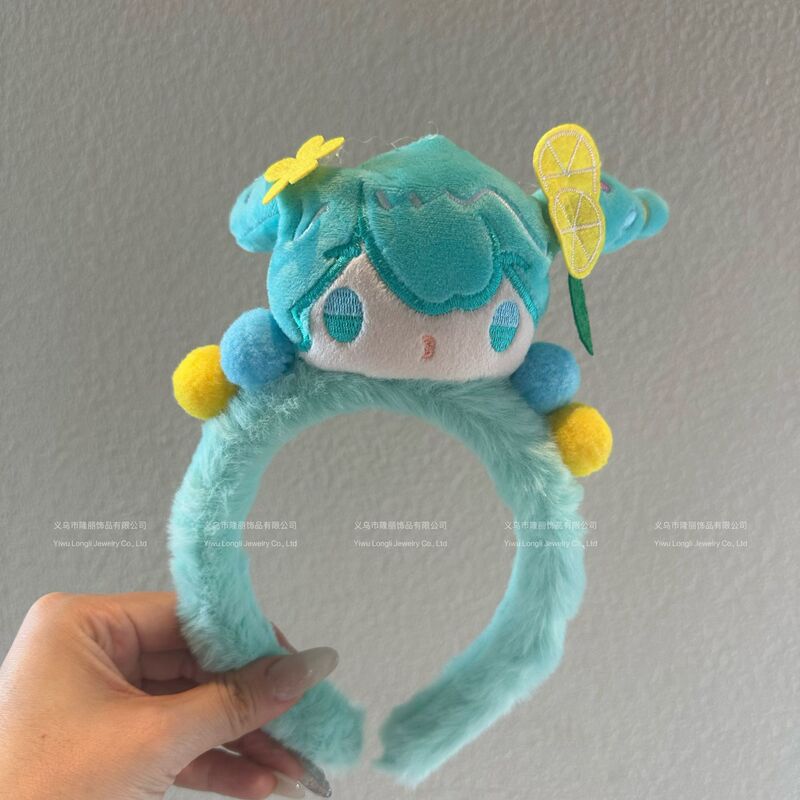 かわいい大きな三つ編み少女漫画ヘアバンド 2025 新しい女の子ぬいぐるみヘアピンかわいいヘッドバンド女の子の帽子|undefined