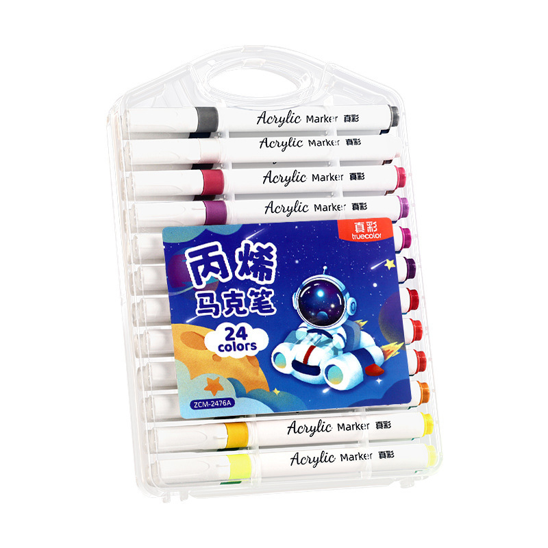 Color real acrílico marcador pincel de pintura especial para estudiantes de artes plásticas pincel de pintura de color plegable pintor de agua opaco color graffiti pencil de jardín de infantes