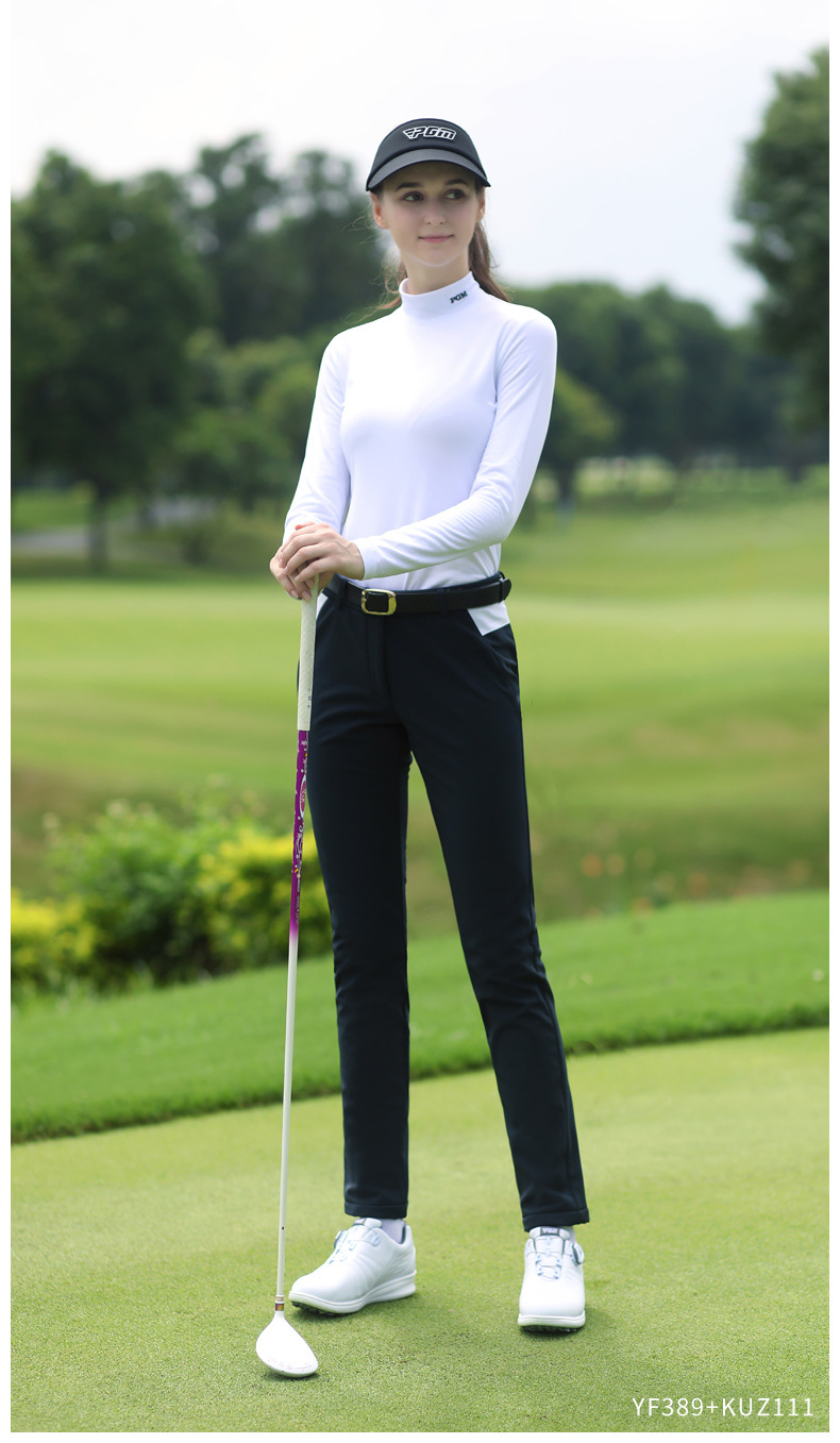 Quần dài golf nữ PGM mùa thu có lót nhung chống nước — KUZ111-Quần Dài Golf nữ màu trắng, Kuz111-Quần chơi gôn nữ màu xanh nước biển, Kuz111-Quần Golf Nữ Kaki, Kuz111-quần Golf nữ màu đen chi tiết 12