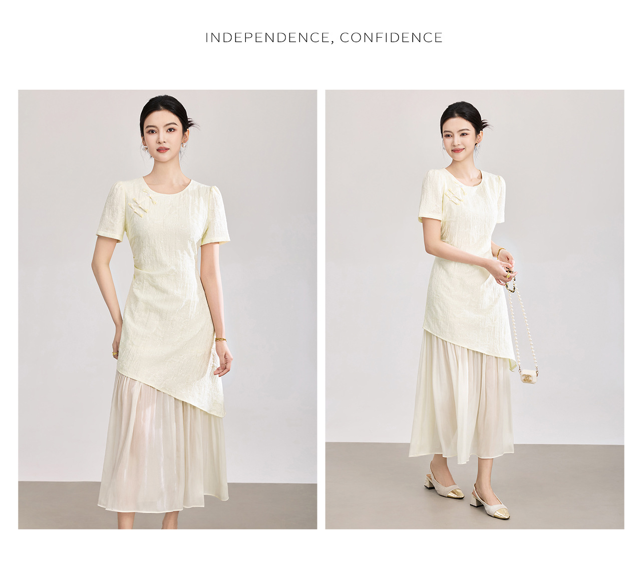 Đầm maxi nữ thắt eo chất liệu lụa tơ tằm hoa văn nổi — màu hồng chi tiết 13
