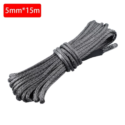 7700 pounds electric winch rope Trailer rope/net/strap - 5mmx15m-titanium-color