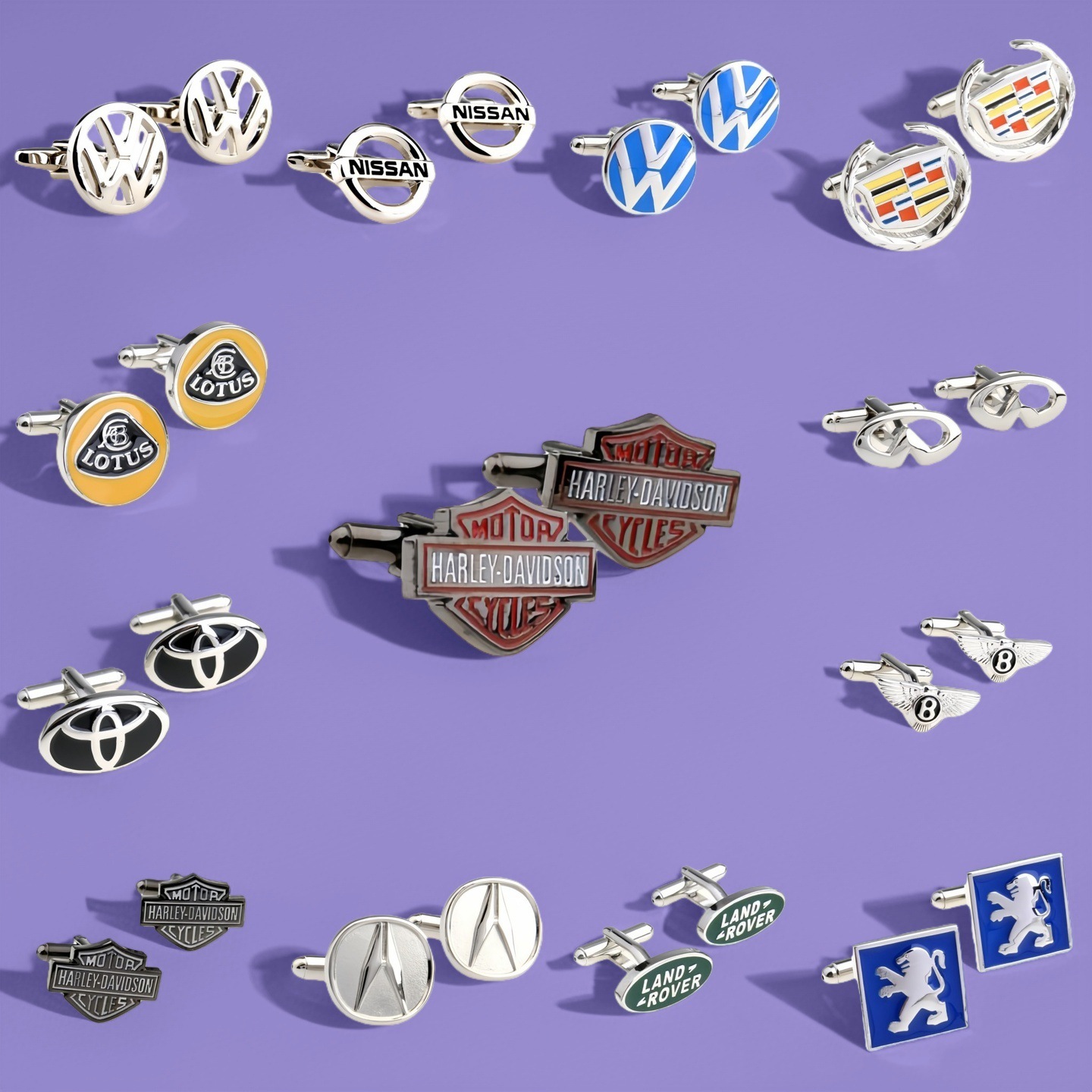 Dongguan Chang'An Spot Cufflinks French Shirt Men's High-End Cufflinks Cuff Cuff Nails Car Logo Shape