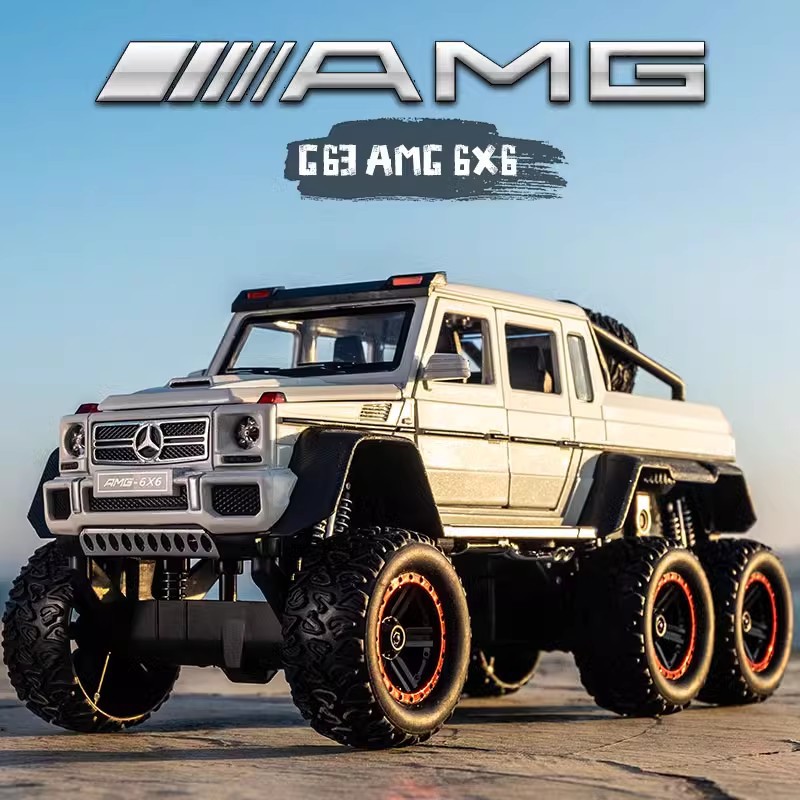 Ben AMG Chi de seis ruedas G63 modelo de vehículo todoterreno camioneta simulación de coche de aleación coche de juguete para niños decoración de niño