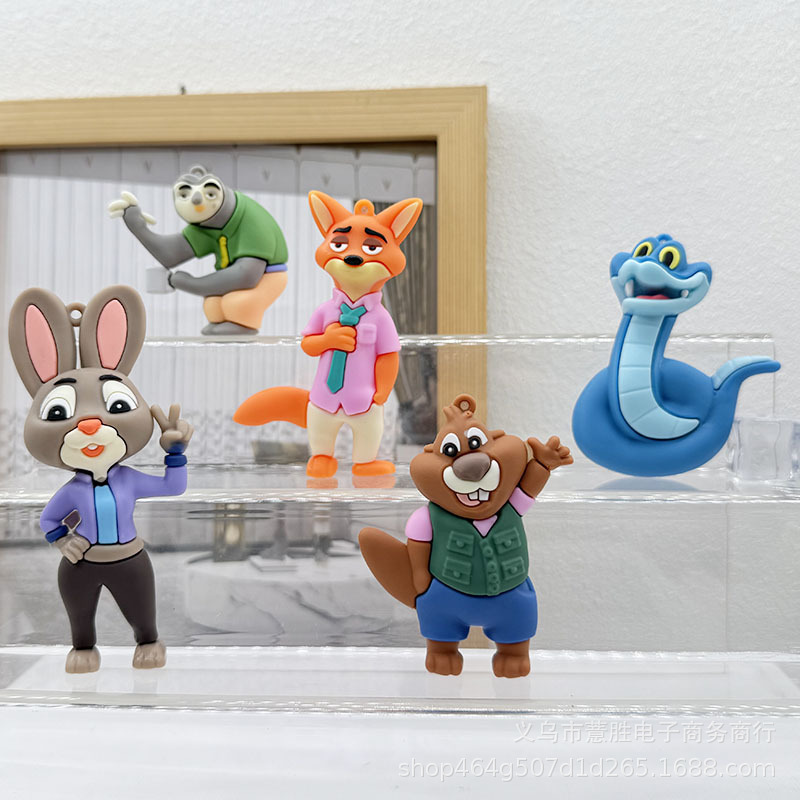 Cross-Border Cartoon Zootopia Keychain Doll Accessories Judy Nick Student Backpack Pendant Accessories Cross-Border Cartoon Zootopia Keychain Doll Accessories Judy Nick Student Backpack Pendant Accessories