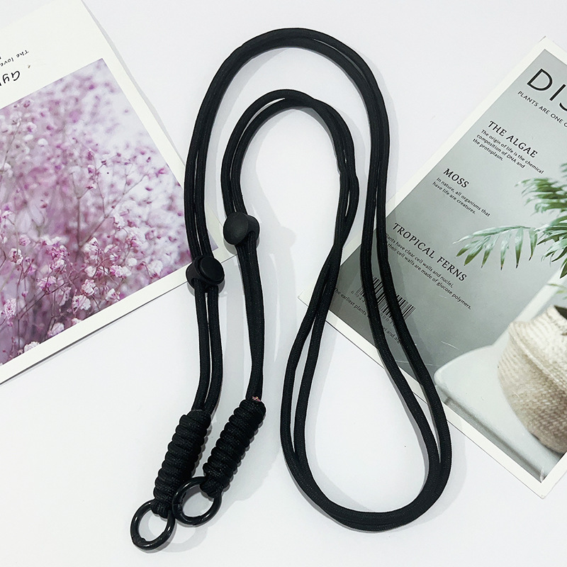 조정 가능한 긴 코드-솔리드 블랙