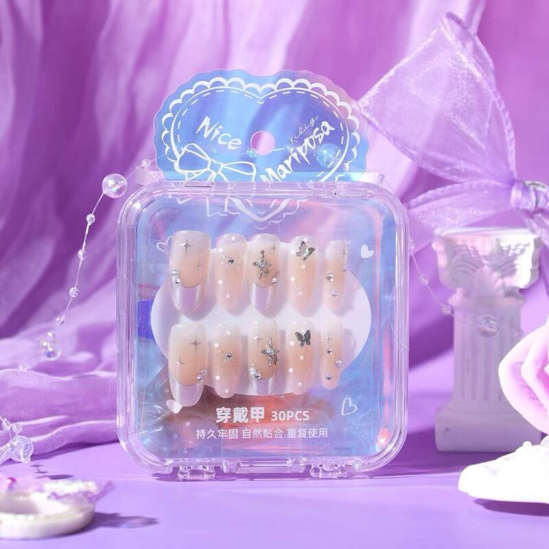 Qingyifang's Nail Art Stickers That Look Like Real Nails, Perfect for Students, with High Aesthetic Value and Beautiful Designs Qingyifang's Nail Art Stickers That Look Like Real Nails, Perfect for Students, with High Aesthetic Value and Beautiful Designs