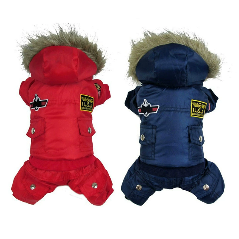 Одежда для домашних животных осень и зима утолщенные маленькие средние и большие ВВС США Униформа четвероногая Одежда для домашних собак