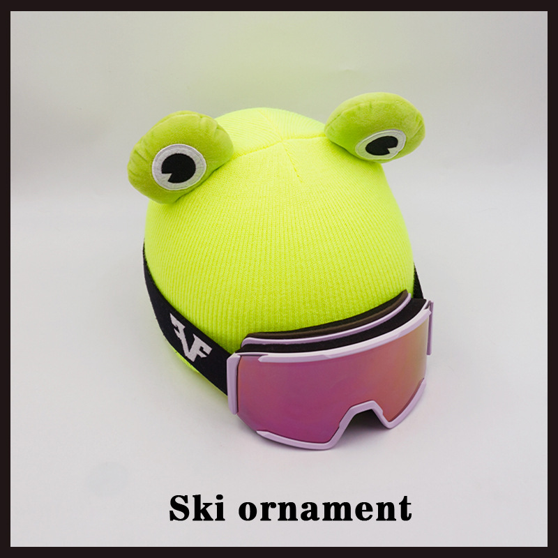 Universal Helmet Decoration Big Eye Frog Doll Ski Helmet Cover