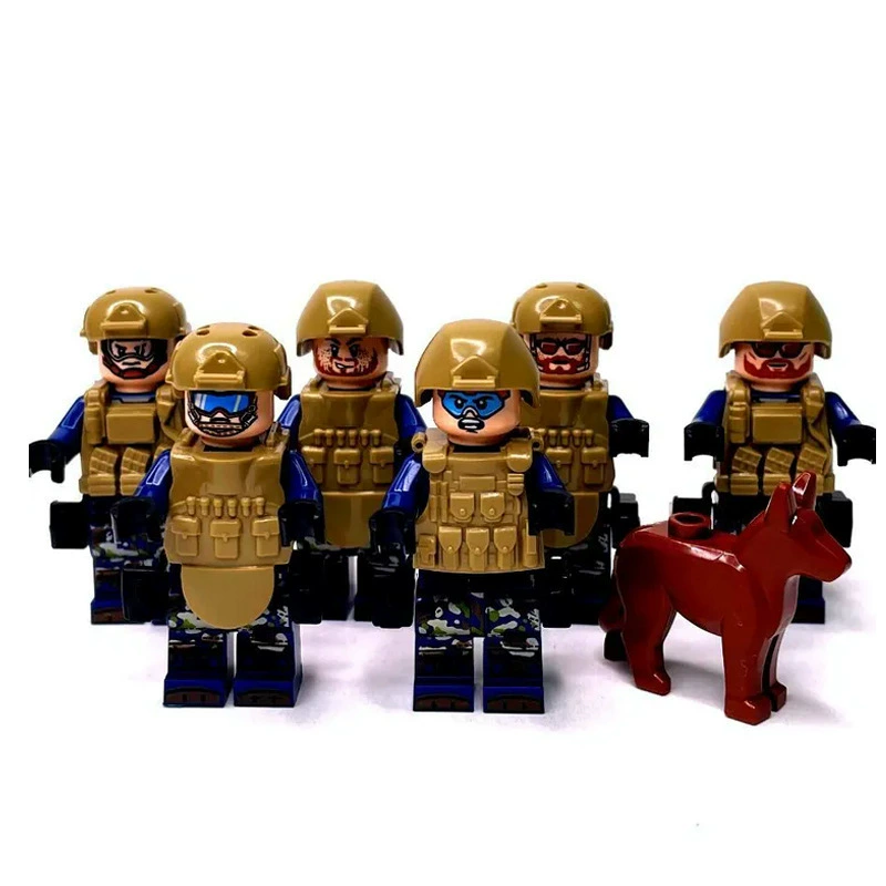 Синий конструктор, минифигурки, внедорожник, игрушка