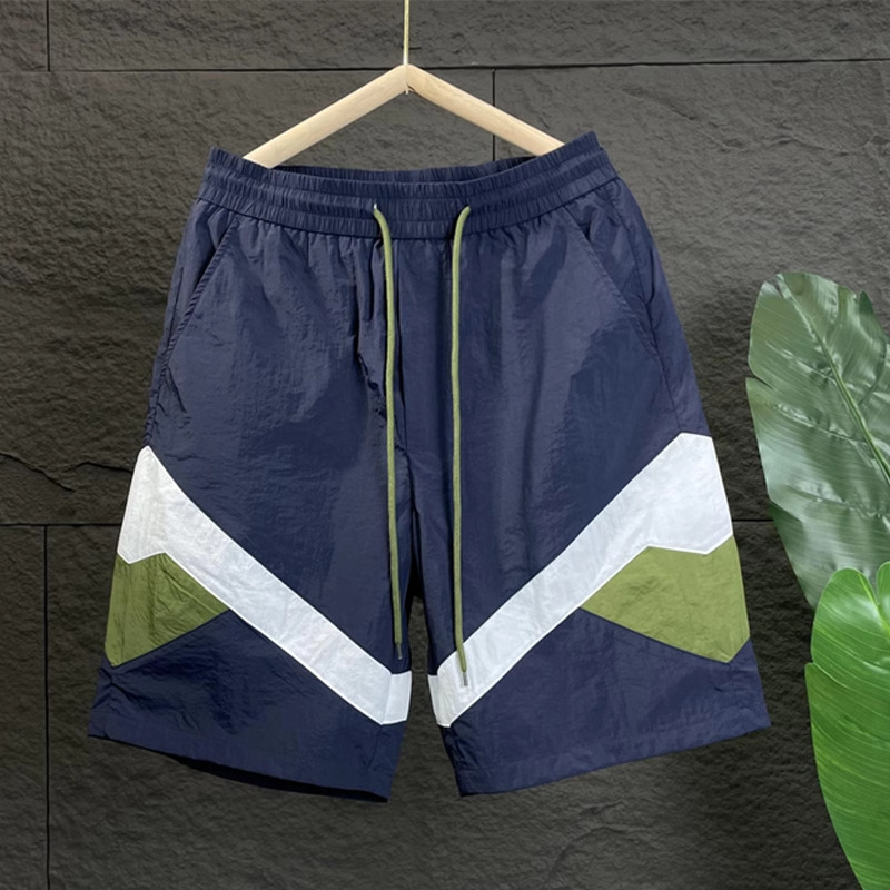 Men's Casual Shorts Colour Blocking Quick Drying Summer Sports_voghion.com