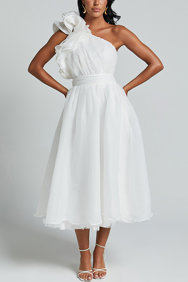Sleeveless Sleeve Length Sheath Dress Dresses Type Wholesale Women's Sexy Solid Color Beach Oblique Collar Sleeveless Sheath Dress