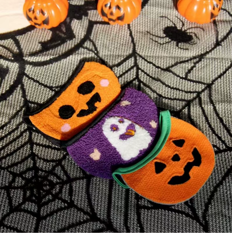 Домашний питомец шарф Хэллоуин призрак фестиваль эластичной шнуровки для украшения собаки кот тыква призрак мультфильм вышивка