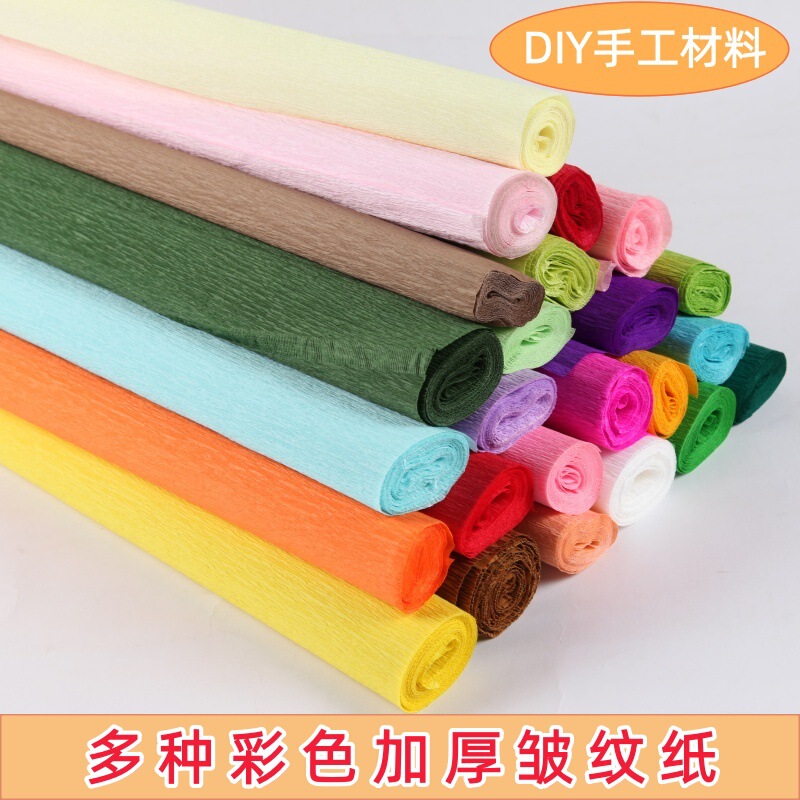 Rolled Edge Paper, Colorful Thickened Crepe Paper, Handmade Flower Making Materials, DIY Crinkled Paper, Rose Flower Handmade Craft Rolled Edge Paper, Colorful Thickened Crepe Paper, Handmade Flower Making Materials, DIY Crinkled Paper, Rose Flower Handmade Craft
