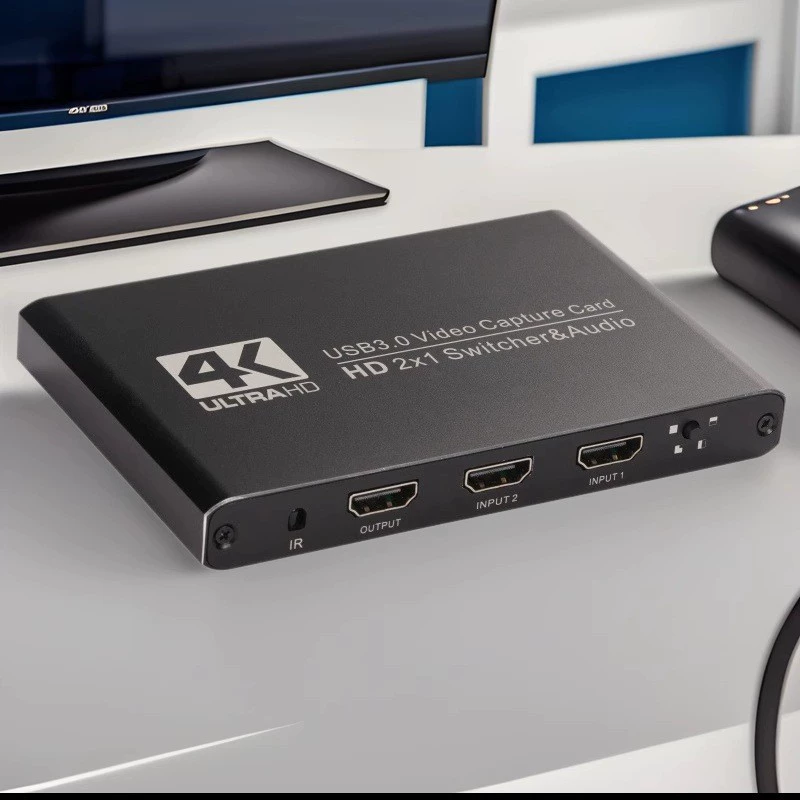 USB 3.0 HD карта видеозахвата 4K для камеры и компьютера, коробка для записи игрового эфира, HDMI видеозахват
