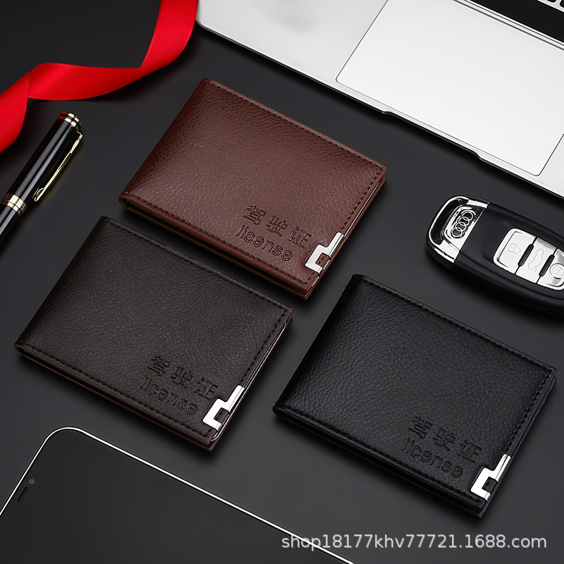 Driver's license protective leather case, genuine soft leather texture, vehicle registration certificate leather case, card holder, large capacity document and ID card holder for men and women.