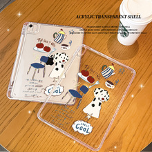 卡通单底亚克力保护壳透明带笔槽10.9寸ipad保护套防刮平板保护壳