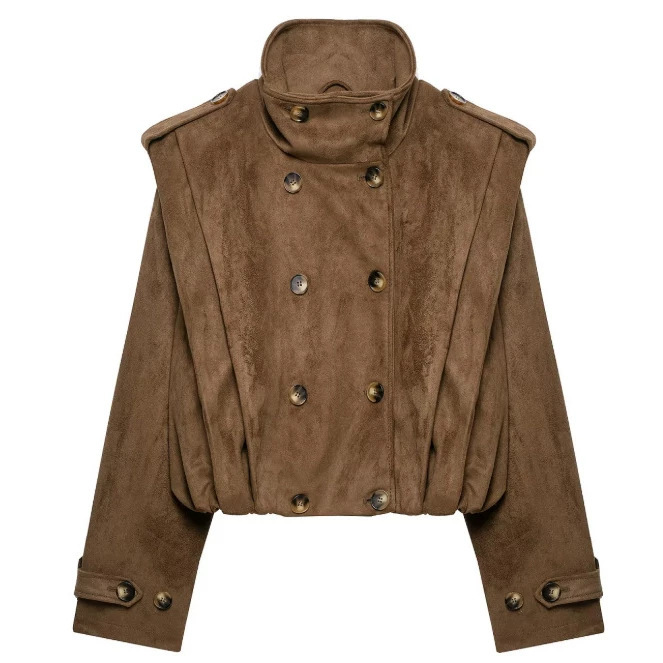 Cross-border European and American women's fashion, AliExpress bestseller, French-style casual and trendy short trench coat Cross-border European and American women's fashion, AliExpress bestseller, French-style casual and trendy short trench coat