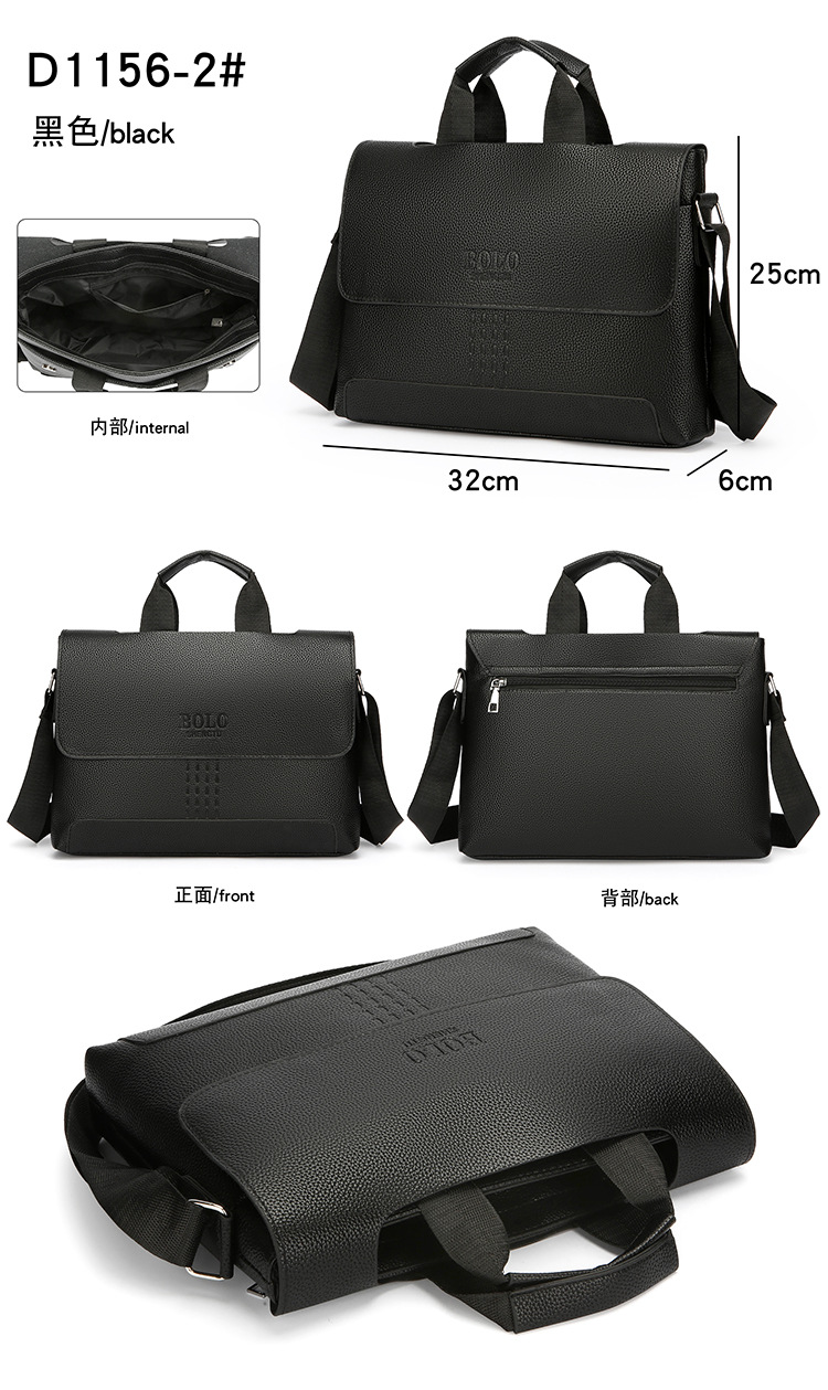 Cross-border leisure travel crossbody bag, water-resistant trendy handbag, men's Korean-style high-end business briefcase details Picture