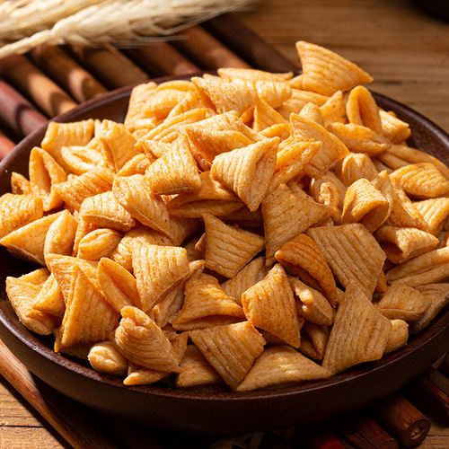 Classic Office Leisure Puffed Children's Snack Bag Packaging Independent Small Packaging Horn Crackers Geometric Sharp-Angled Crisps