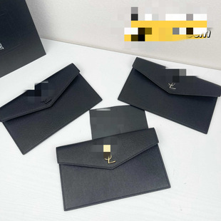 2025 New Summer Patent Leather Genuine Leather Flip Bag Niche Design Crocodile Pattern Clutch Bag Simple Clutch Envelope Bag
