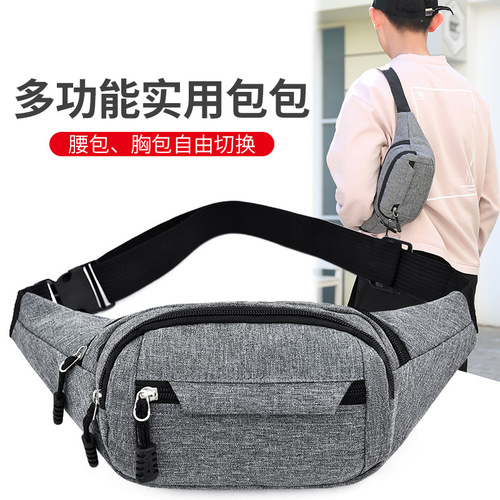 New waist bag leisure bag Korean-style leisure men's single-shoulder bag sports travel bag crossbody bag men's cross bag
