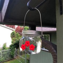 Hummingbird Feeder hanging bird feeder jar hummingbird feeder mason jar outdoor bird feeder