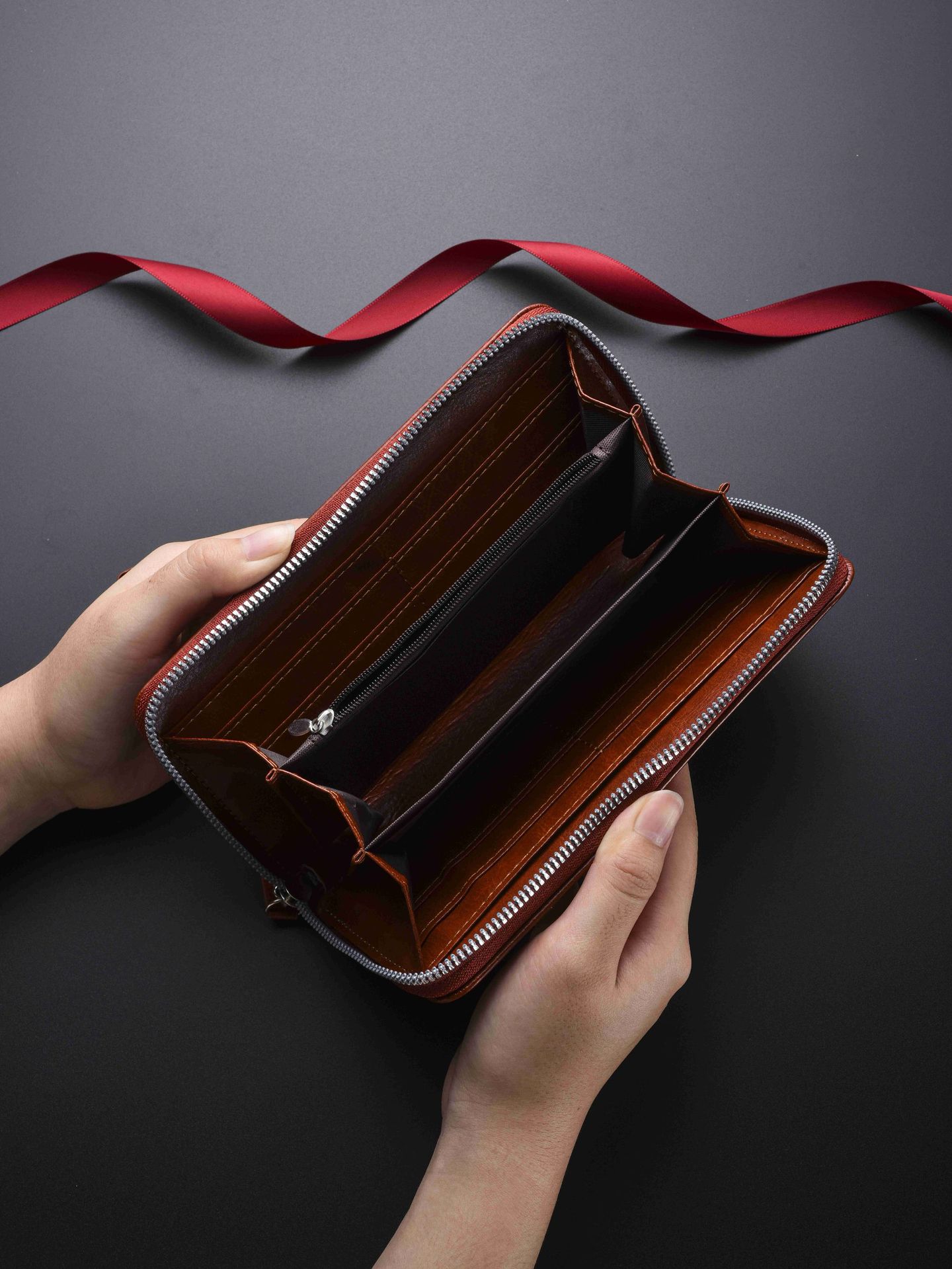 Pochette da uomo retrò con cerniera, borsa a mano multifunzionale a busta lunga, portafoglio_voghion.com