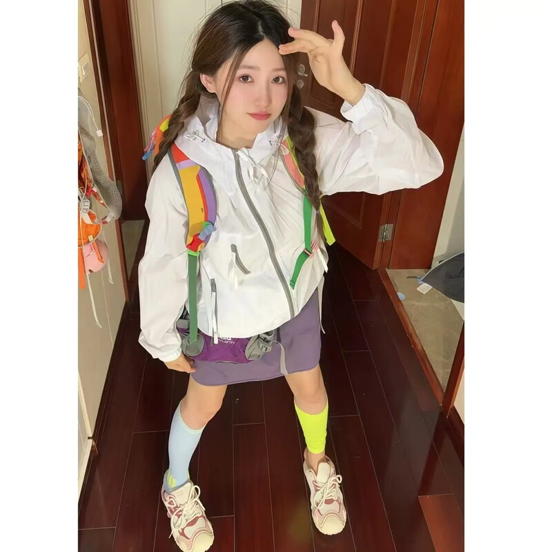 UPF50+アイスシルク速乾性日焼け止め服、男性と女性用、夏用、軽量で通気性のある屋外日焼け止め服、フード付きサイクリングスキン服|undefined