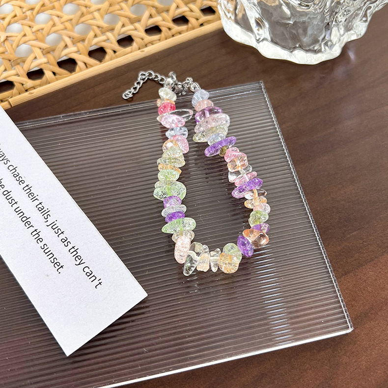 Fashion Summer Colorful Gravel Beads Artificial Stone Bracelets