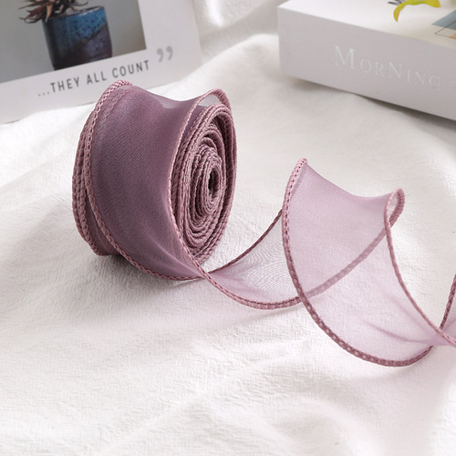 Large plate of 50 yards fishtail yarn ribbon wholesale factory direct selling flowers baked ribbon wavy yarn bow satin ribbon