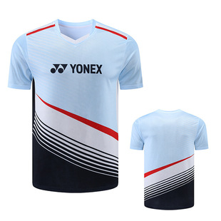 2022 New Yuni YY Badminton Suit Men's and Women's Short Sleeve Sportswear Children's Competition Suit Top Group Buying Couple