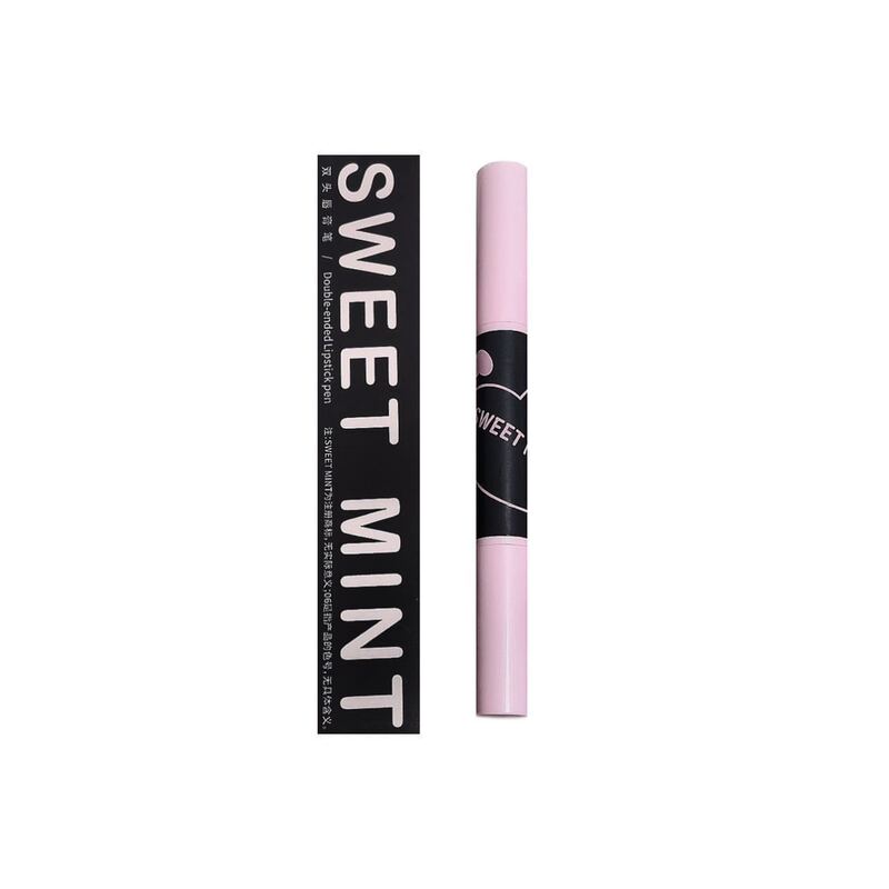 SWEETMINTダブルヘッドのリップクリームのリップクリームの二合一の唇の形の霧の顔のつや消しのダブルヘッドのリップの線のペン|undefined